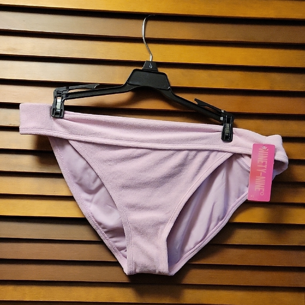 Ninety Nine XL (15-17) Terry Orchid Pink Swim Bottoms